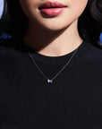 Emerald Solitaire Necklace 1CT (Model) - Eclat by Oui