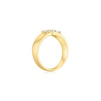 Encrusted Moissanite Ring YG (Side) - Éclat by Oui