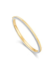 Fluted Pave Bangle (Yellow Gold) - Eclat by Oui