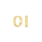 Fluted Plain Earrings YG (Large) - Eclat by Oui