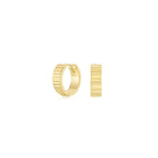 Fluted Plain Earrings YG (Medium) - Eclat by Oui