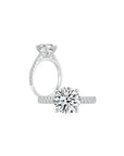 Freya Round Solitaire Pave (4 Prong) Both - Eclat by Oui
