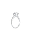 Freya Round Solitaire Pave (4 Prong) Side - Eclat by Oui