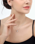 Heart Solitaire Ear Studs 1CT (Model) - Eclat by Oui