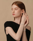 Fluted Pave Bangle (White Gold) (Model) - Eclat by Oui