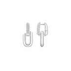 HeartWear Pave Link Earrings WG (Front) - Eclat by Oui