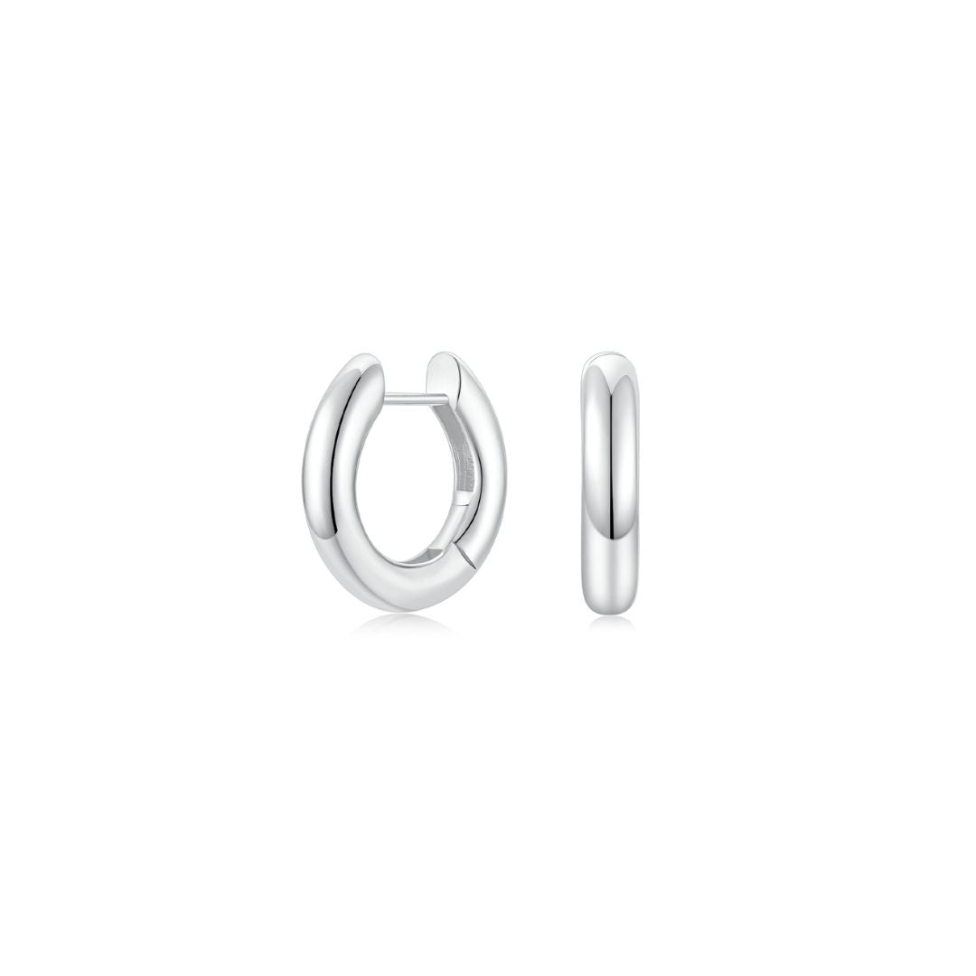 Gold Hooped Earrings 20mm WG - Eclat by Oui