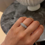 Scallop Mosaic Moissanite Ring