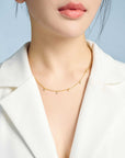 Ivy Bezel Necklace YG (Lifestyle) - Eclat by Oui