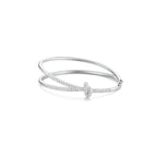 KNOT Alone® Double Pave Bangle (White Gold) - Eclat by Oui