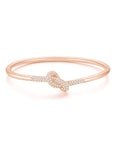 KNOT Alone® Pave Bangle (Rose Gold) - Eclat by Oui