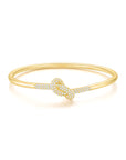 KNOT Alone® Pave Bangle (Yellow Gold) - Eclat by Oui