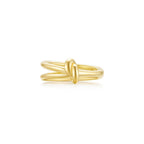 KNOT Alone® Double Ring (Front) (Yellow Gold) - Eclat by Oui