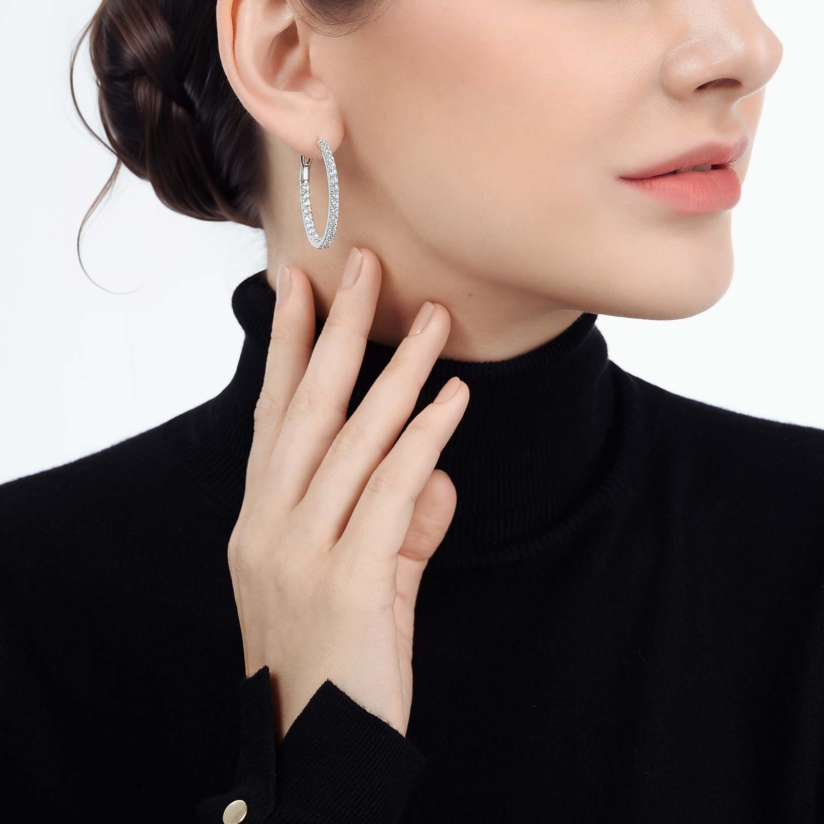 Lily Hoop Earrings 35mm (Model) - Eclat by Oui