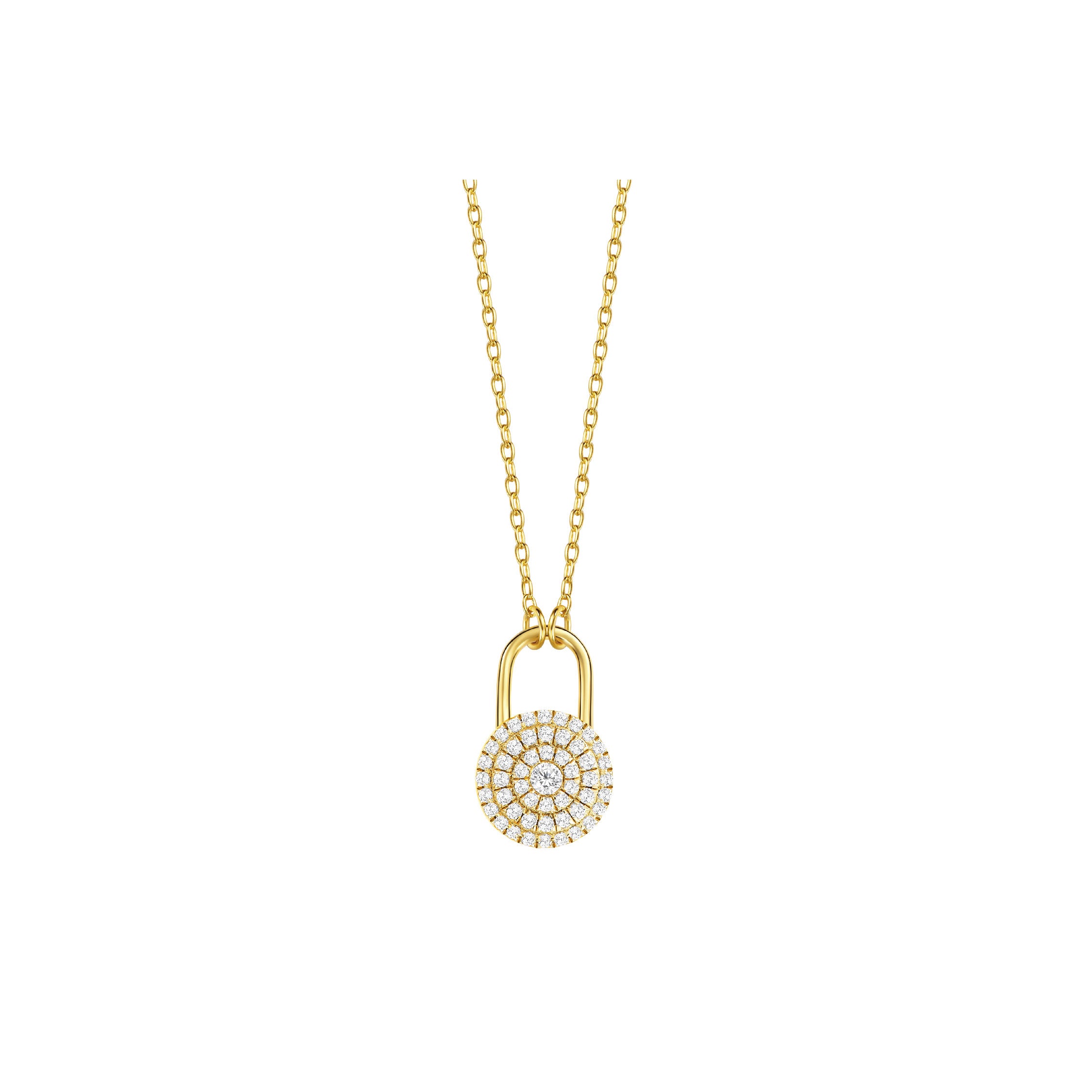 Locks of Love Pave Necklace YG - Eclat by Oui