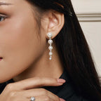 MFW Pearl Gradual Dangling Earrings (Model) - Eclat by Oui