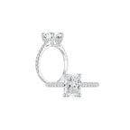 Maya Radiant Solitaire Pave Ring WG (Both) - Eclat by Oui