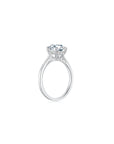 Maya Round Solitaire Plain Ring (4 Prong) Side - Eclat by Oui