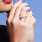 Maya Emerald Solitaire Pave Ring 2CT (Model) - Eclat by Oui