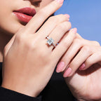 Maya Emerald Solitaire Pave Ring 3CT (Model) - Eclat by Oui