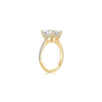 Maya Emerald Solitaire Pave Ring YG (Side) - Éclat by Oui