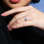 Maya Round Halo Pave Ring 2CT (Model) - Éclat by Oui