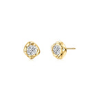 Molten Round Ear Studs YG - Éclat by Oui