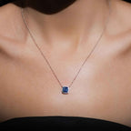 Moon Mist Cushion Halo Necklace 2CT (Model 1) - Eclat by Oui