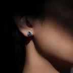 Moon Mist Pear Halo Ear Studs (Model) - Eclat by Oui