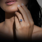 Moon Mist Pear Halo Ring (Model) - Eclat by Oui