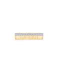 Fluted Band (Yellow Gold) with Pave Stones Front - Eclat by Oui