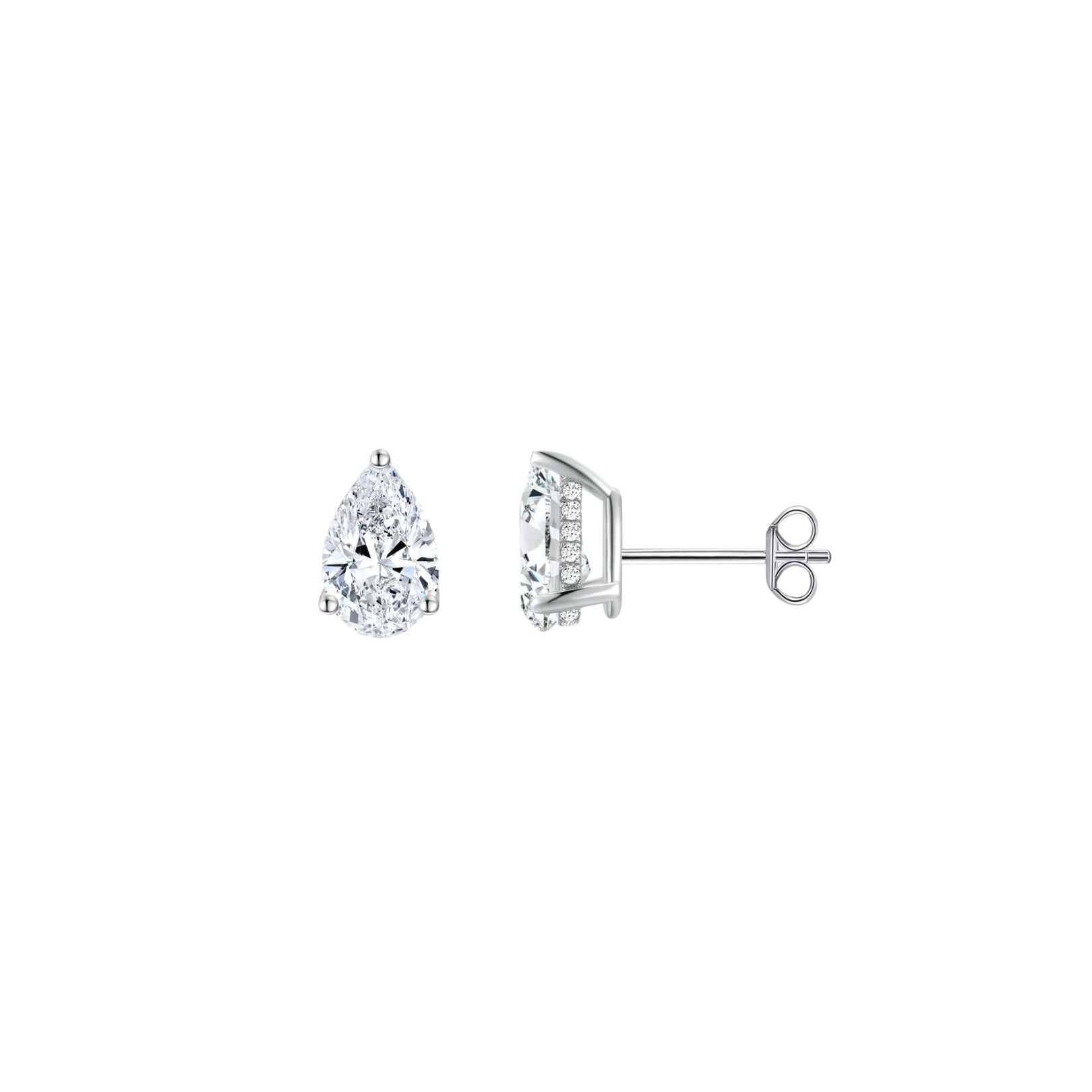 Pear Solitaire Ear Studs - Eclat by Oui