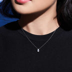 Pear Solitaire Necklace 1CT (Model) - Eclat by Oui