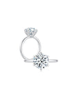 Promise Round Solitaire Plain Ring 6 Prong (Both) - Eclat by Oui