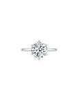 Promise Round Solitaire Plain Ring 6 Prong (Front) - Eclat by Oui