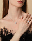 Round Solitaire Necklace 0.5CT (Model) - Eclat by Oui