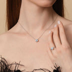 Round Solitaire Necklace 1.5CT (Model) - Eclat by Oui