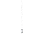 Round Solitaire Necklace Side WG - Éclat by Oui
