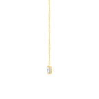 Round Solitaire Necklace Side YG - Éclat by Oui