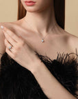 Round Solitaire Pendant Necklace 1CT (Model) - Eclat by Oui
