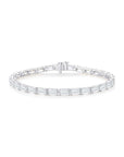 Sideways Emerald Tennis Bracelet White Gold - Eclat by Oui