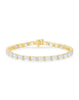 Sideways Emerald Tennis Bracelet Yellow Gold - Eclat by Oui