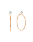 Smiley Face Hoop Earrings (RG) - Eclat by Oui