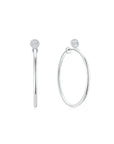 Smiley Face Hoop Earrings (WG) - Eclat by Oui