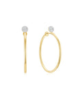 Smiley Face Hoop Earrings (YG) - Eclat by Oui
