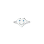 Smiley Face Signet Ring (WG) - Elcat by Oui