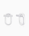 T-Bar Earrings (White Gold) - Eclat by Oui