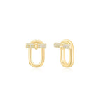 T-Bar Earrings (Yellow Gold) - Eclat by Oui