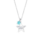The Star Necklace with 4 Prong Solitaire Pendant WG (4mm) (Apr, Mar) - Eclat by Oui