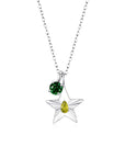 The Star Necklace with 4 Prong Solitaire Pendant WG (4mm) (Aug, May) - Eclat by Oui